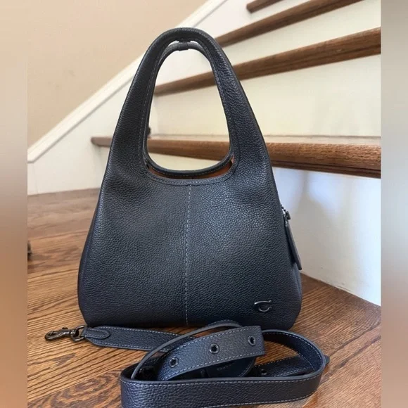 Coach Black Pebbled Leather Shoulder Bag - Picture 10 of 12
